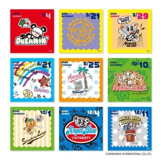 ANGEL BLUE 、蛋黃哥2026年迷你日曆-細節圖6