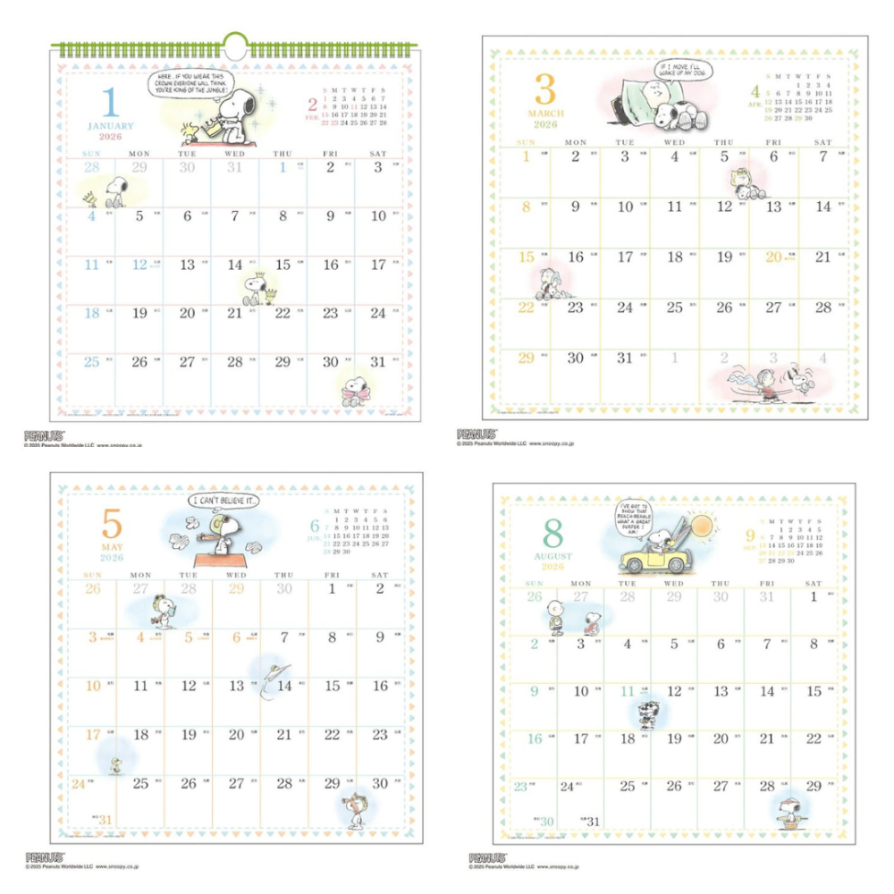 史努比 2026年桌曆/月曆/掛曆/手帳(共11款)-規格圖11