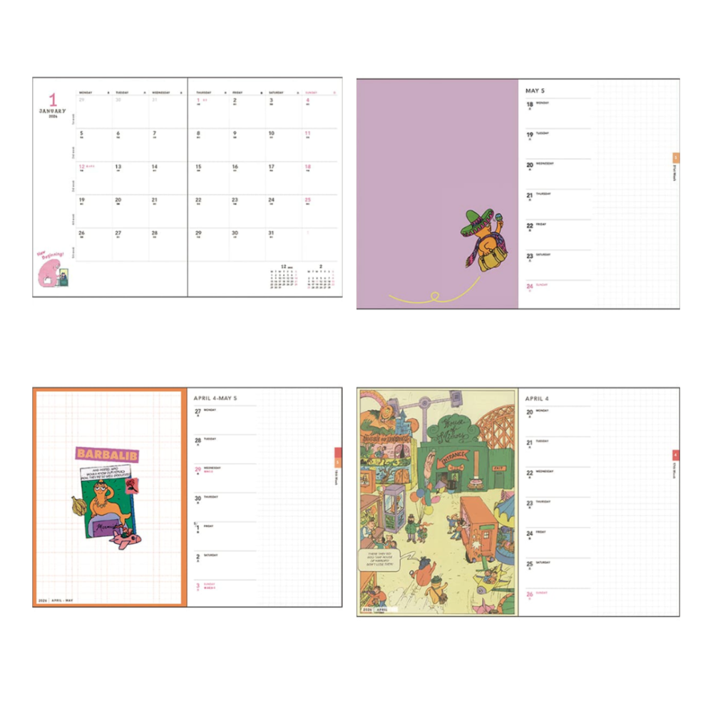 麵包小偷、泡泡先生2026年手帳(多款)-細節圖6