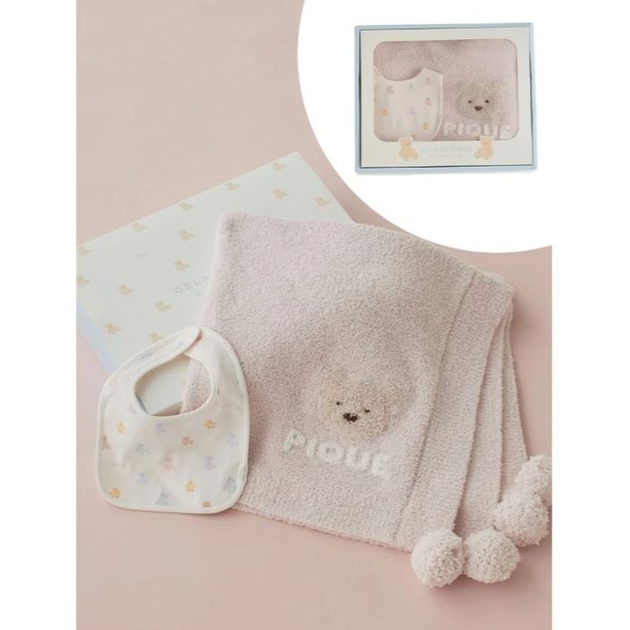 E毯子(75cm*75cm)+圍兜兜(12.5cm*19cm)