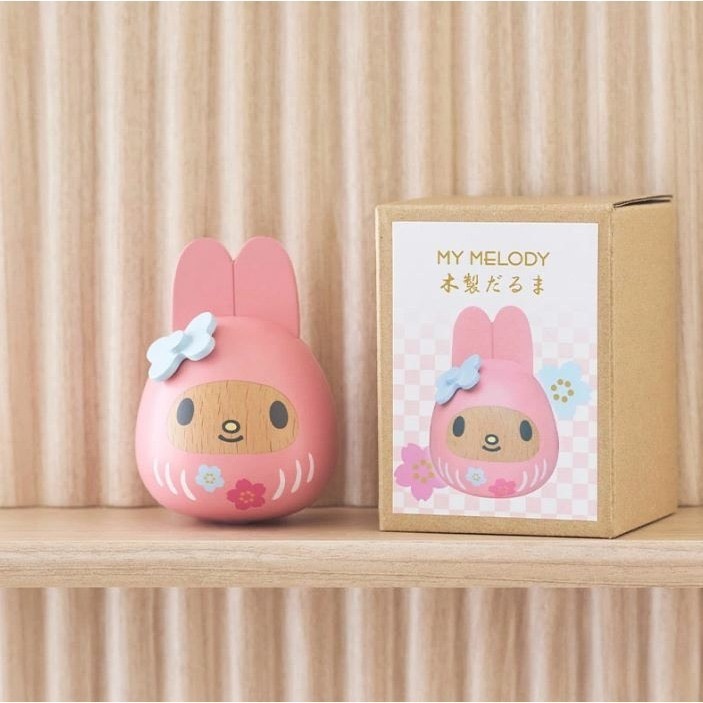 Hello Kitty、美樂蒂、酷洛米 木製達摩娃娃-細節圖6