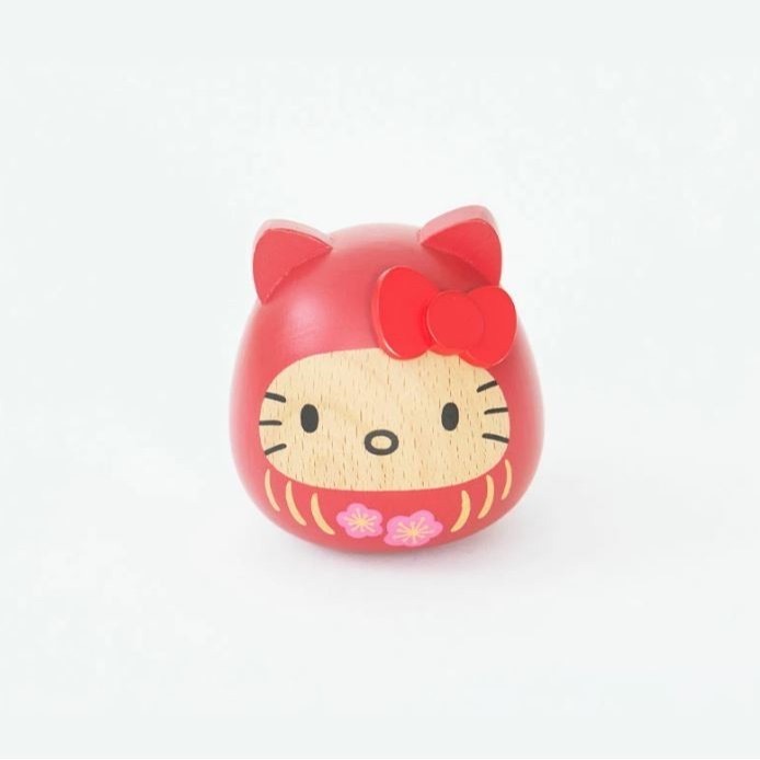 Hello Kitty、美樂蒂、酷洛米 木製達摩娃娃-細節圖9