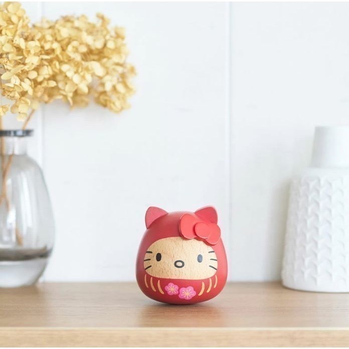 Hello Kitty、美樂蒂、酷洛米 木製招財達摩-細節圖3