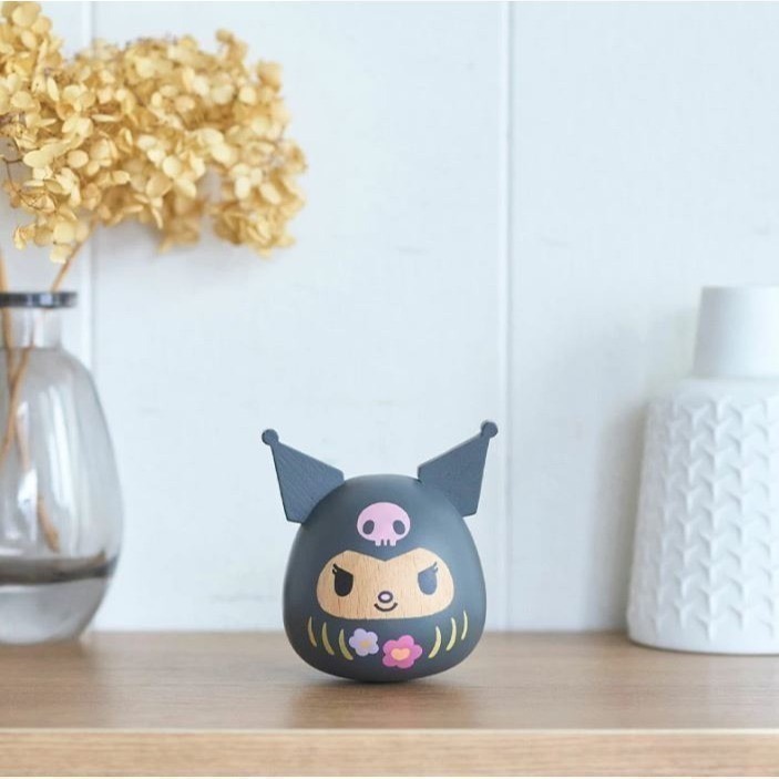 Hello Kitty、美樂蒂、酷洛米 木製招財達摩-細節圖5