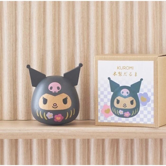Hello Kitty、美樂蒂、酷洛米 木製招財達摩-細節圖6