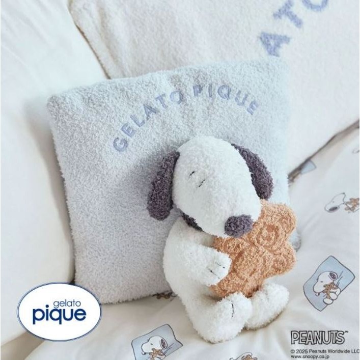 gelato pique 史努比X熊熊 玩偶、面紙抱枕袋、貴賓狗枕頭靠墊-規格圖11