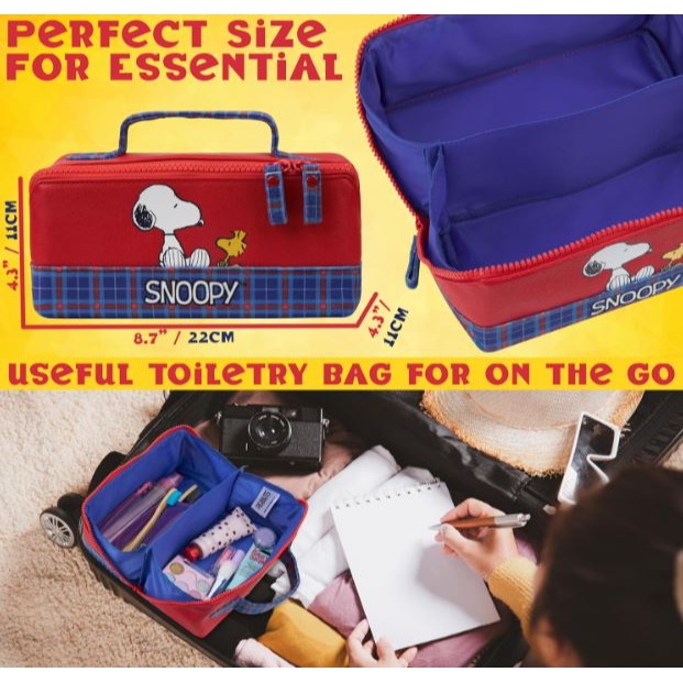 史努比 粉紅盥洗包(2款)-細節圖8