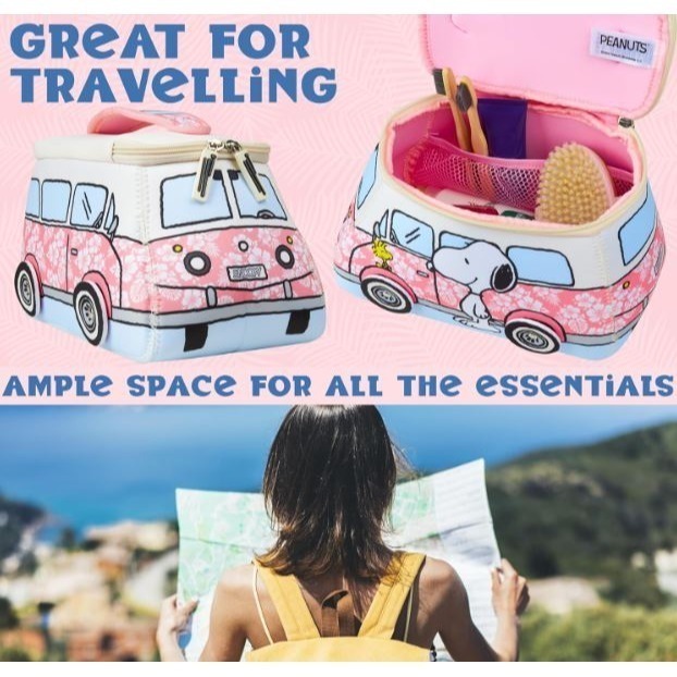 史努比 粉紅盥洗包(2款)-細節圖2