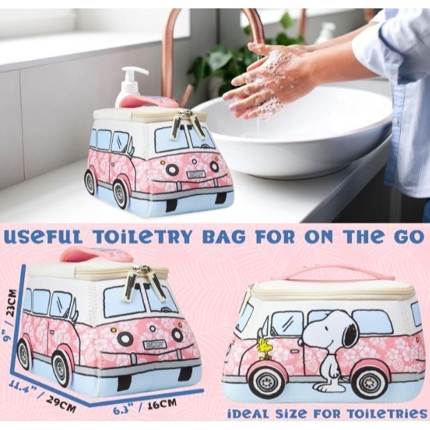 史努比 粉紅盥洗包(2款)-細節圖4