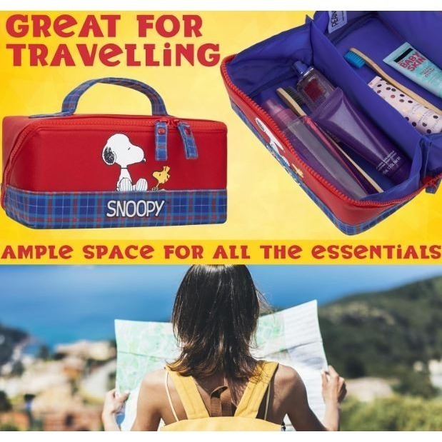 史努比 粉紅盥洗包(2款)-細節圖6