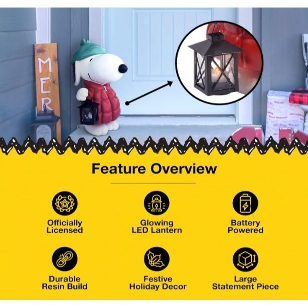 史努比 羽絨衣造型LED迎賓燈-細節圖3