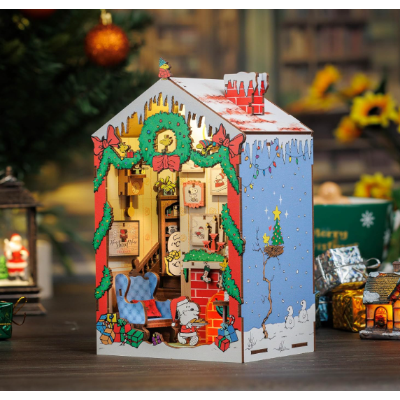 史努比 X Hands Craft  DIY袖珍聖誕燈屋-細節圖2