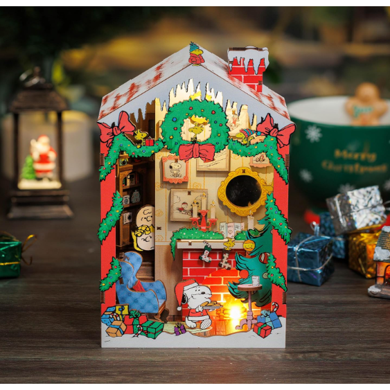 史努比 X Hands Craft  DIY袖珍聖誕燈屋-細節圖4
