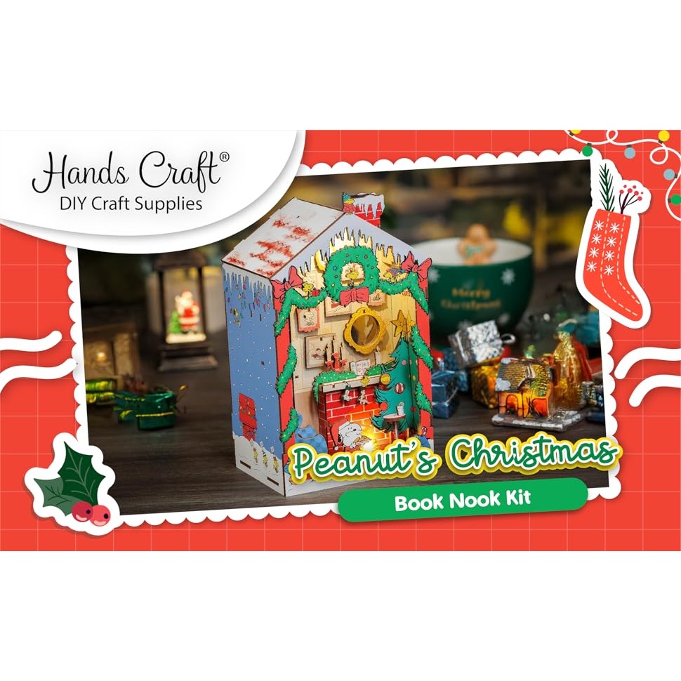 史努比 X Hands Craft  DIY袖珍聖誕燈屋-細節圖5