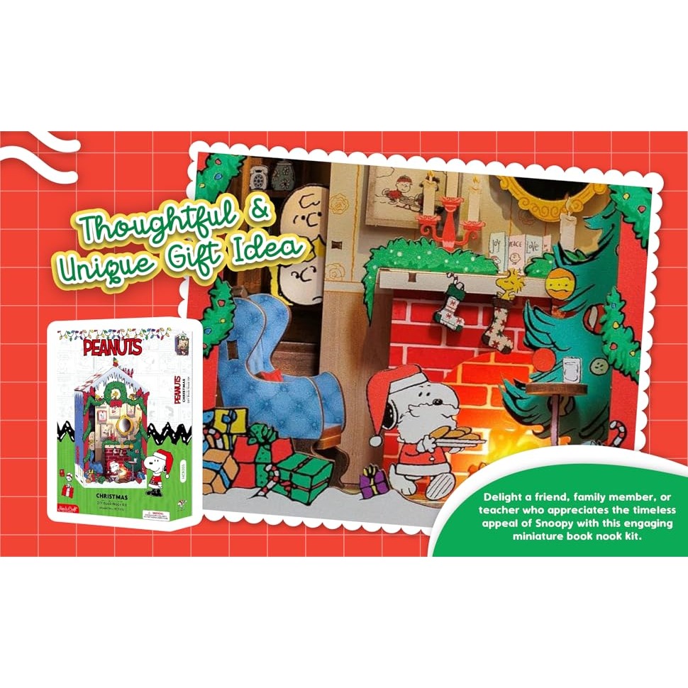 史努比 X Hands Craft  DIY袖珍聖誕燈屋-細節圖6