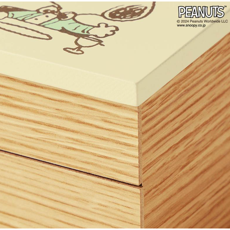 史努比 餐具收納盒 上掀+抽屜式(日製)-細節圖3