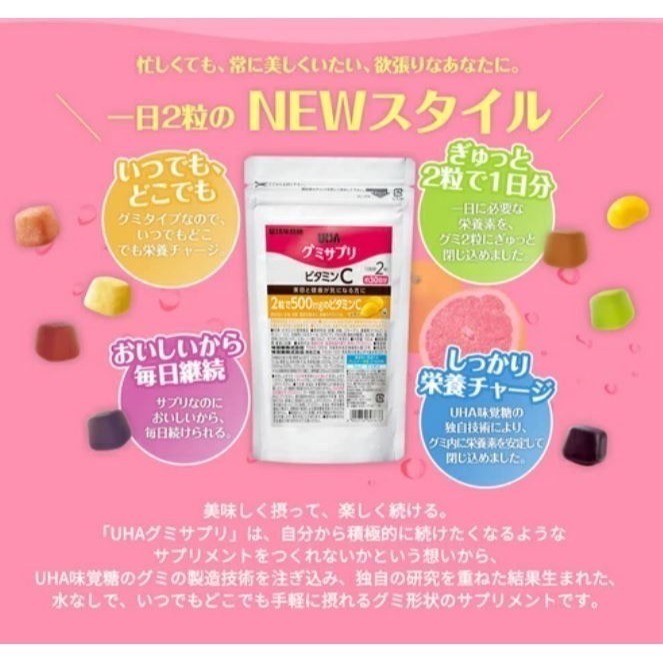 UHA軟糖 鐵+葉酸(30日份*5袋)-細節圖4