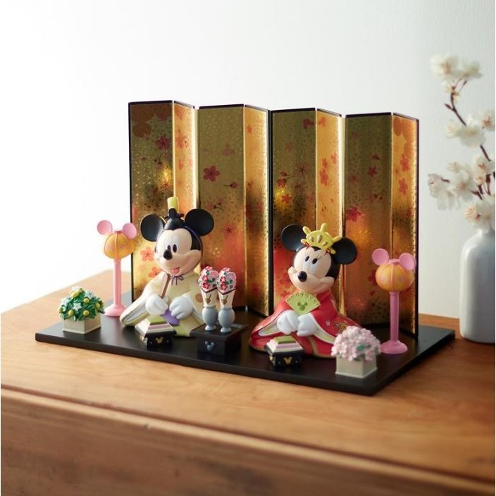 迪士尼 米奇米妮女兒節人形-規格圖11