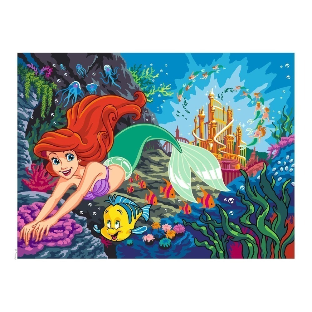 迪士尼 數字著色海報/著色本/數字拼圖貼紙書-細節圖3