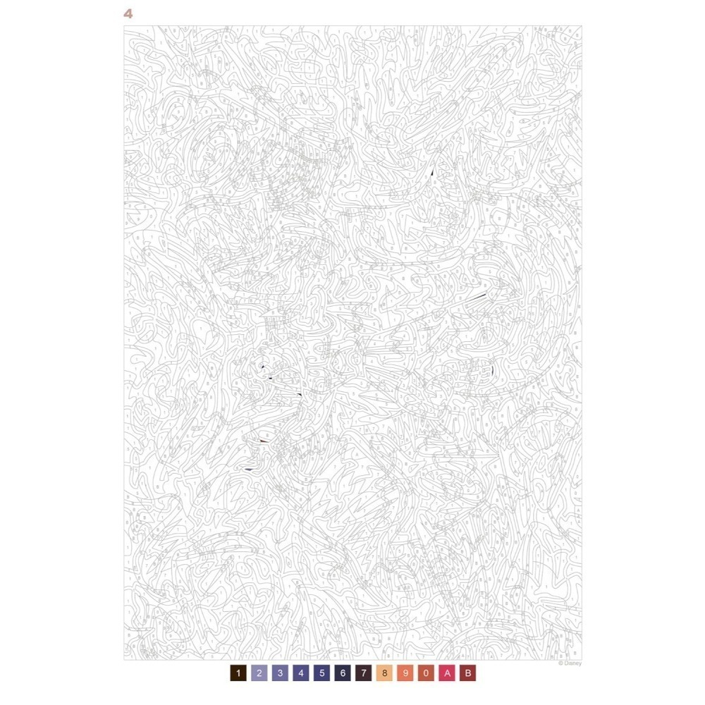 迪士尼 數字著色海報/著色本/數字拼圖貼紙書-細節圖6