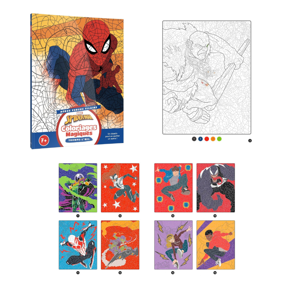 英雄對決反派 數字著色書