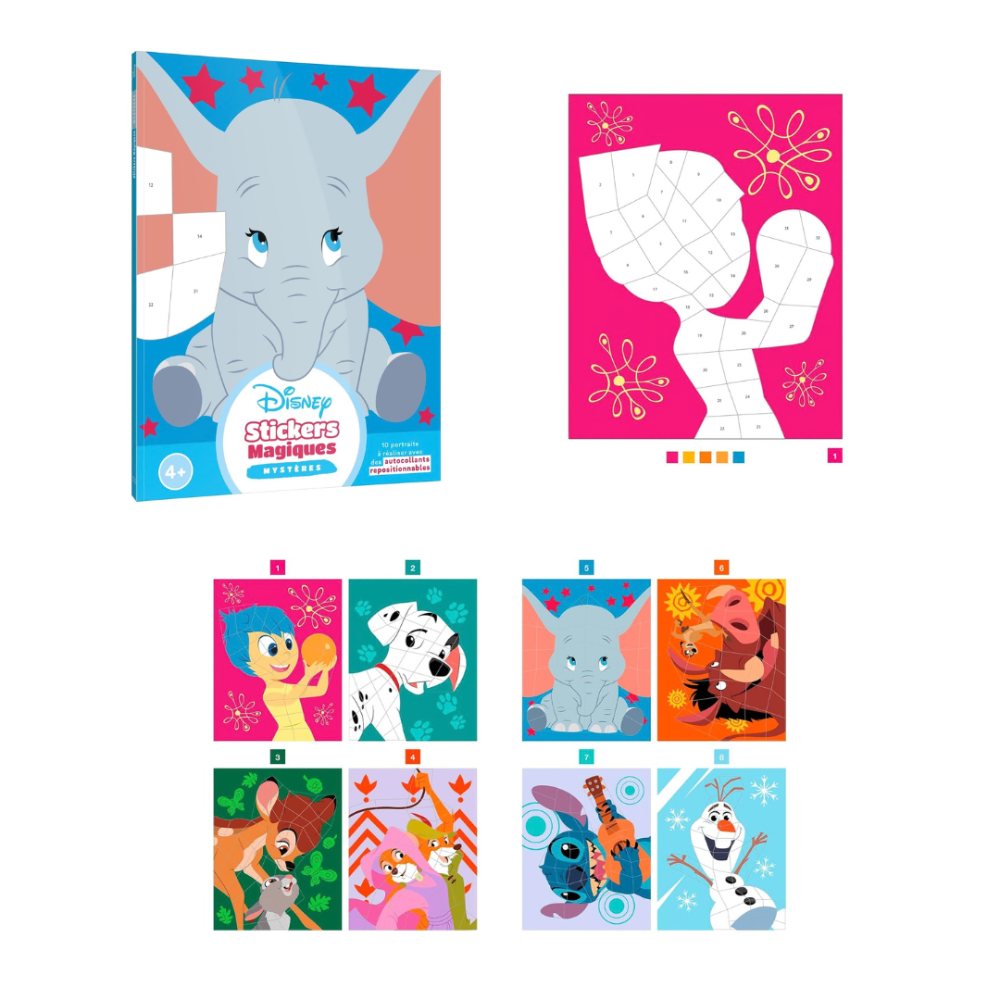 迪士尼 數字著色海報/著色本/數字拼圖貼紙書-規格圖11