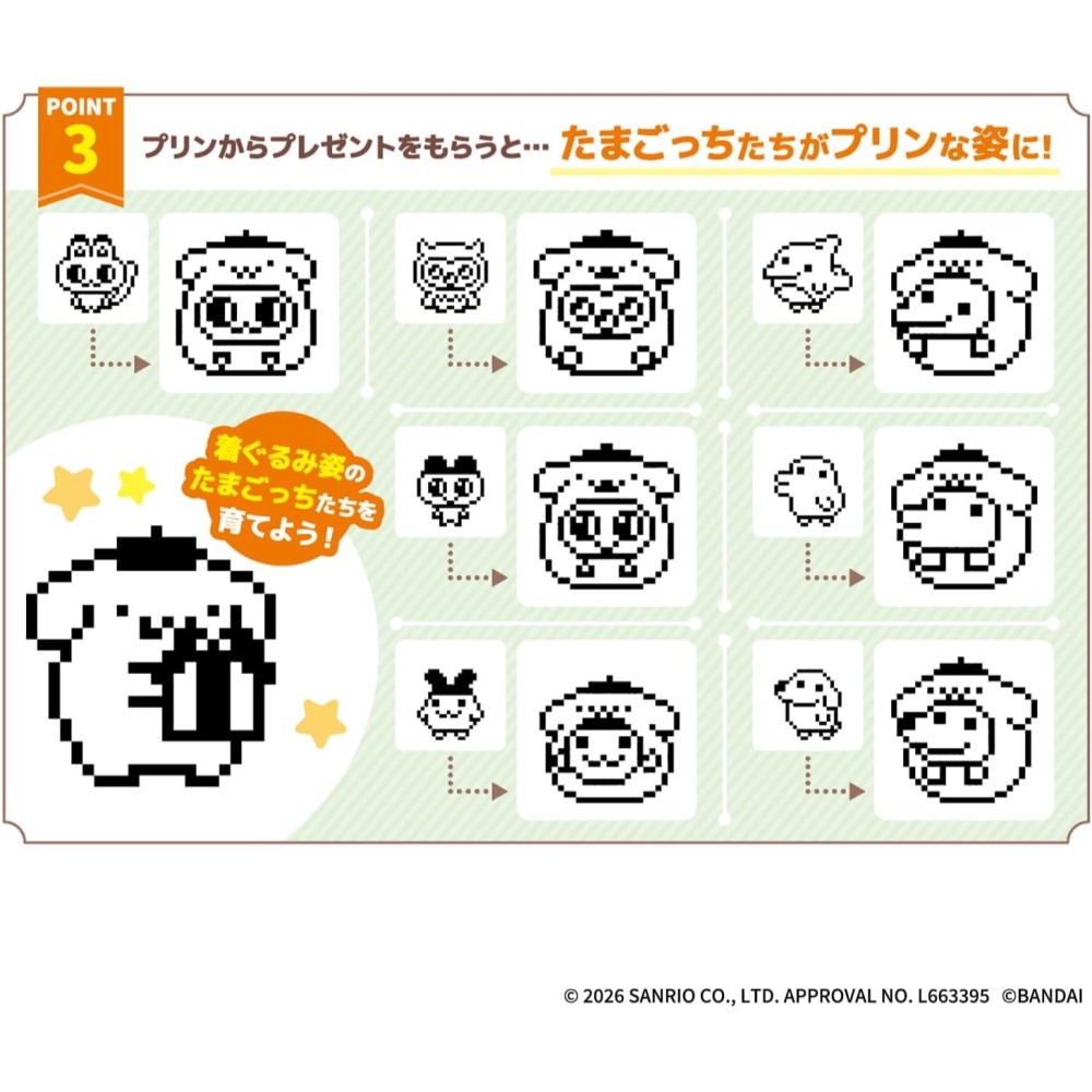 POMPOMPURIN Tamagotchi 布丁狗電子寵物(預計4月開始販售)-細節圖4