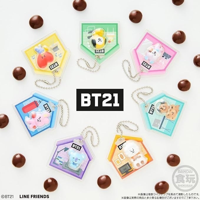 BT21 吊飾、圓形收納盒、貼紙盲盒(食玩)-細節圖2
