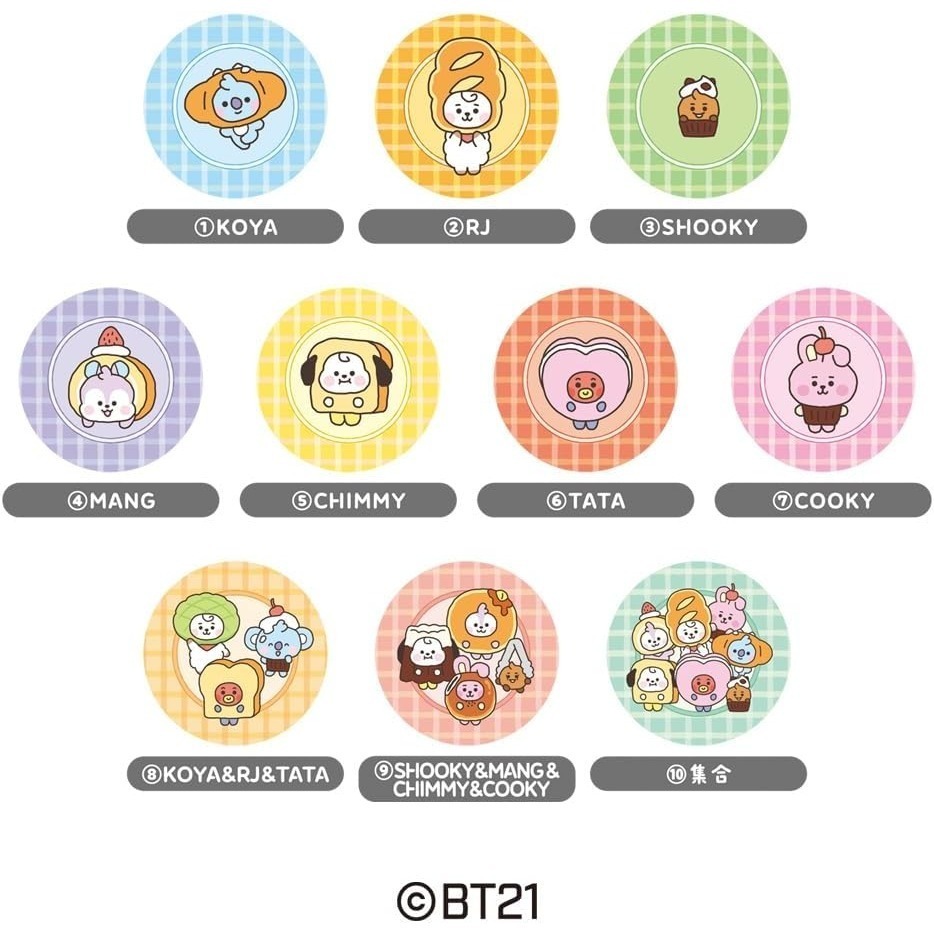 BT21 吊飾、圓形收納盒、貼紙盲盒(食玩)-細節圖4