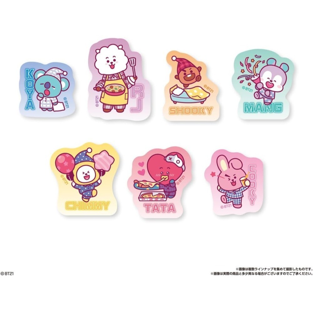 BT21 吊飾、圓形收納盒、貼紙盲盒(食玩)-細節圖7