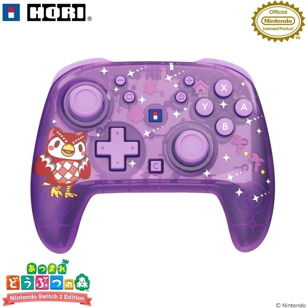 【6、7月限定】Nintendo Switch 2動物森友會 無線控制器 Hori Pad TURBO 蔚藍與星夜-細節圖2