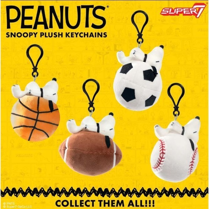 SUPER 7 PEANUTS 史努比超級毛絨鑰匙圈盲盒12入/組-細節圖2
