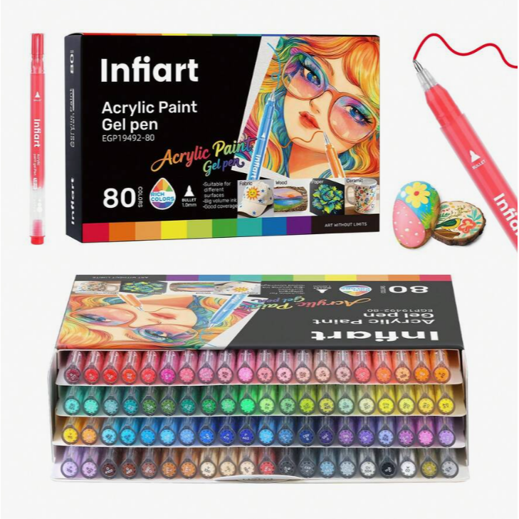 Infiart 丙烯凝膠馬克筆組(60/80/120色)-規格圖7