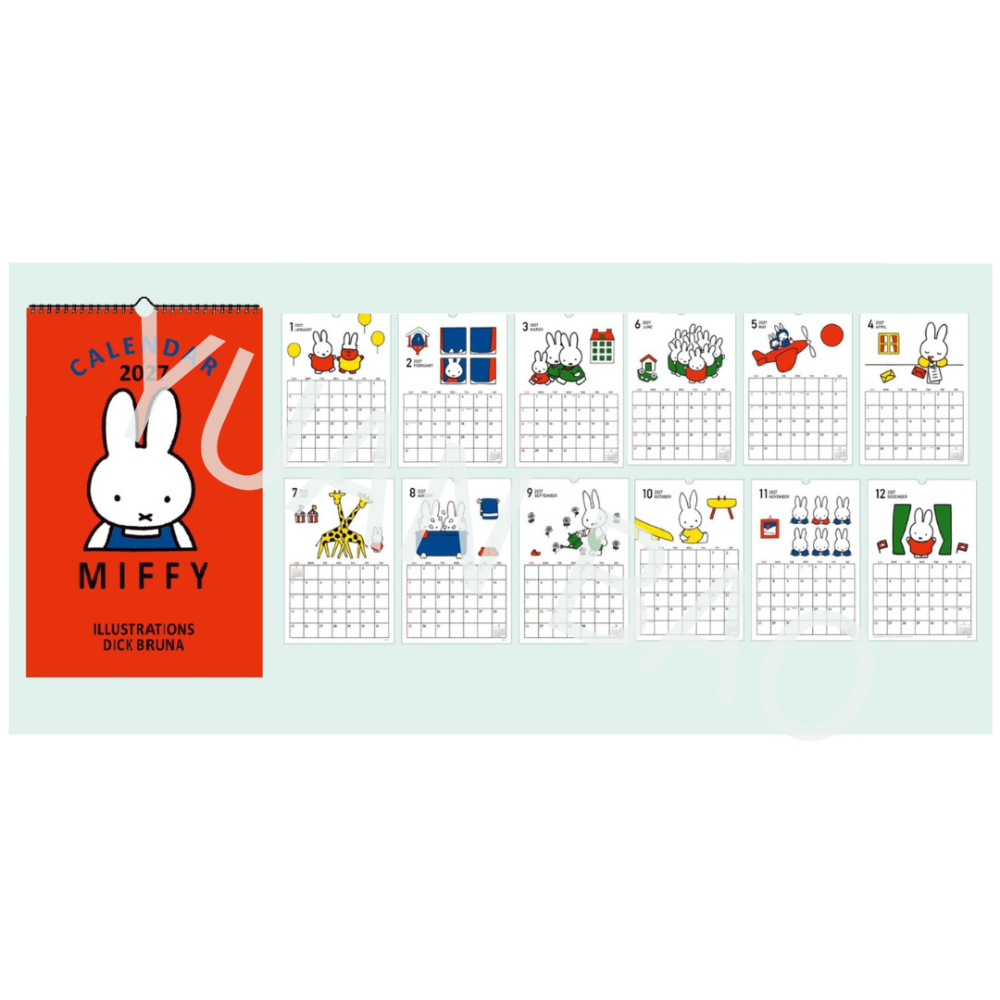 【9月限定】MIFFY米飛兔2027年月曆、桌曆、手帳日記本-規格圖11
