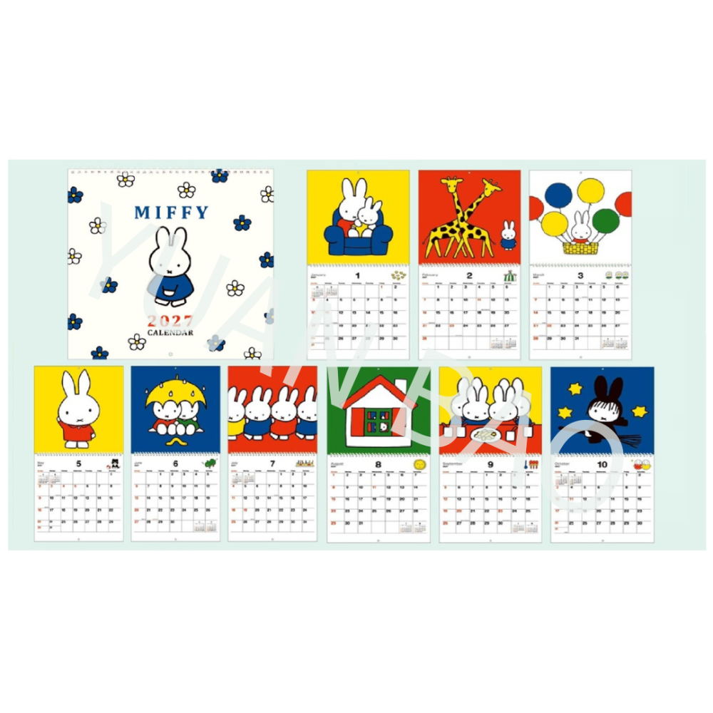【9月限定】MIFFY米飛兔2027年月曆、桌曆、手帳日記本-規格圖11