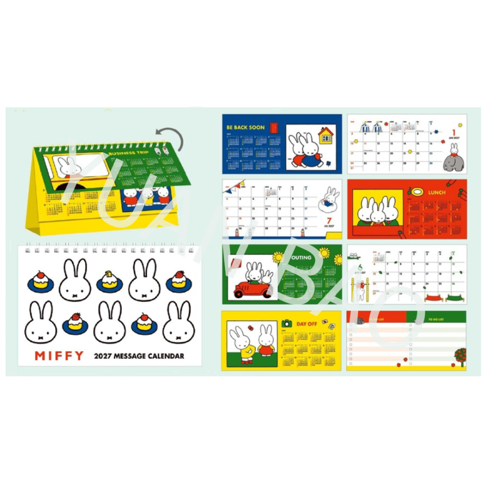 【9月限定】MIFFY米飛兔2027年月曆、桌曆、手帳日記本-規格圖11