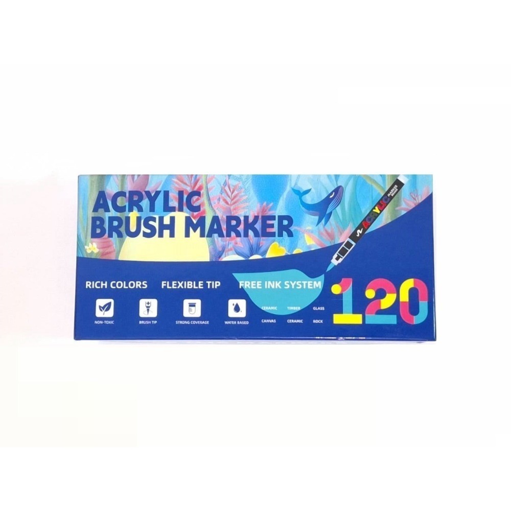 Acrylic直液式丙烯馬克筆/壓克力筆/麥克筆(軟頭120色)