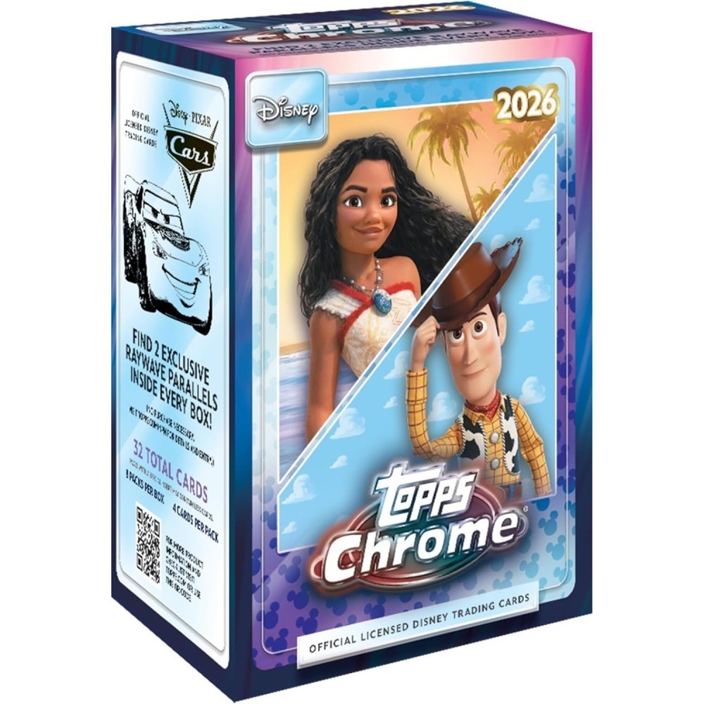 2026 Topps Chrome 迪士尼 盲盒 Value Box 官方原廠全新未拆 收藏卡 經典球卡盒-細節圖9