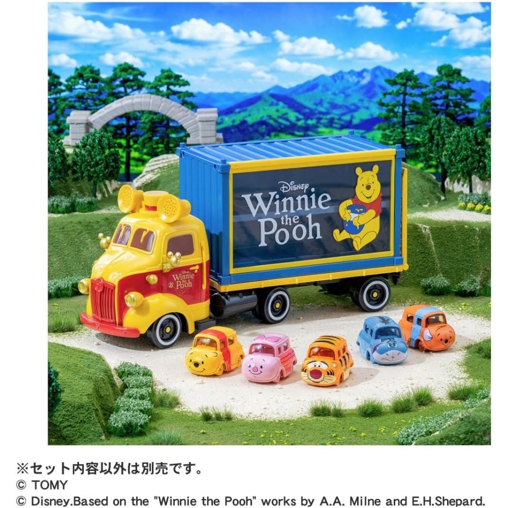 【9月限定】TOMICA 小熊維尼和朋友們收納車、合金車（5入）-細節圖9