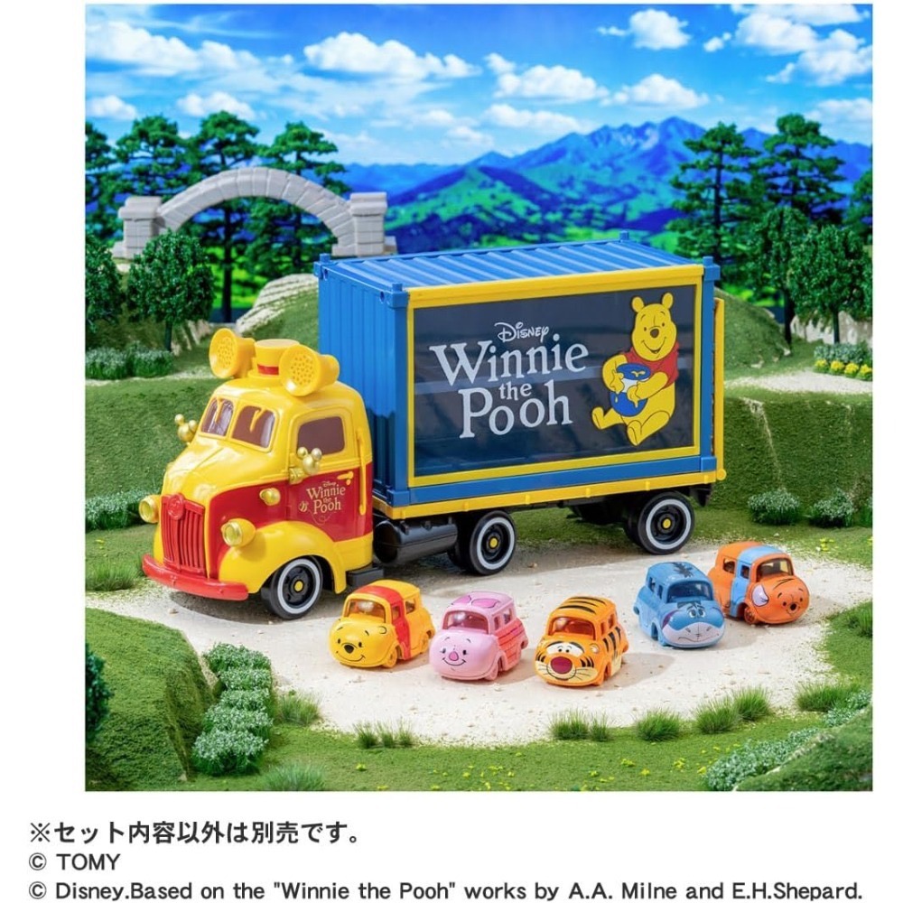 【9月限定】TOMICA 小熊維尼和朋友們收納車、合金車（5入）-規格圖11