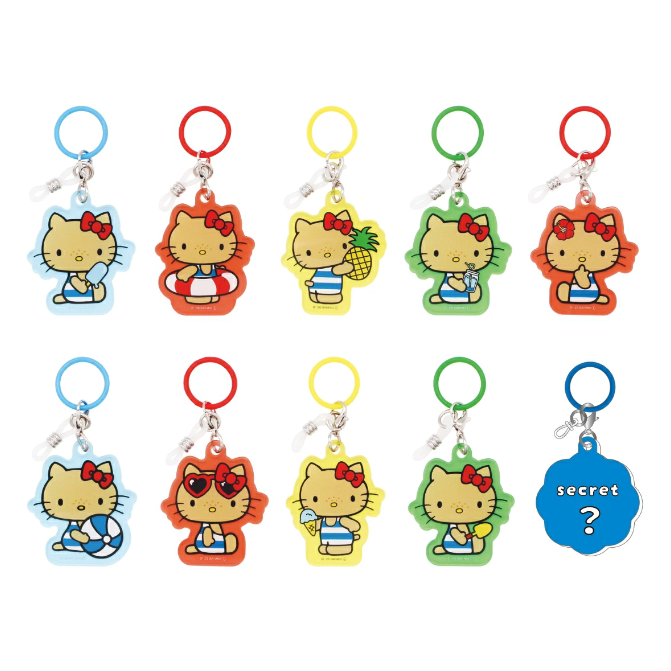 【10月限定】Hello Kitty 壓克力標記吊飾(10入/盒)-細節圖2