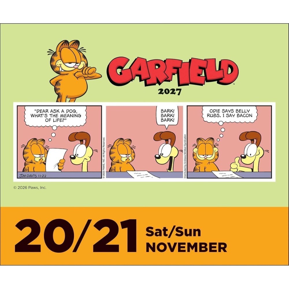 加菲貓 2027年每日撕桌曆/掛曆-細節圖2