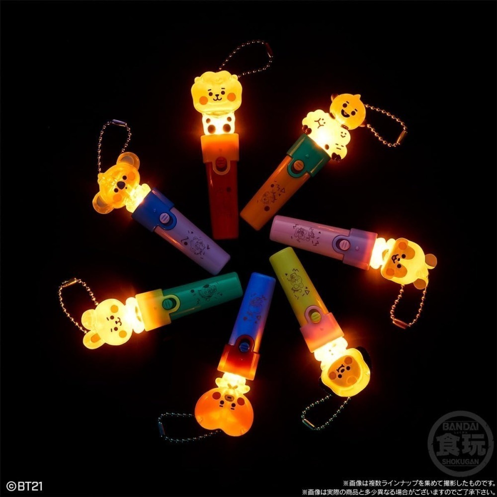 【9月限定】BT21 手電筒發光吊飾食玩 第2彈 (10入/盒)-細節圖6