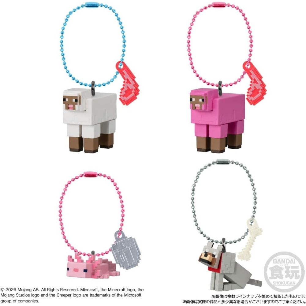 創世神Minecraft 麥塊公仔吊飾食玩(10入/盒)-細節圖3