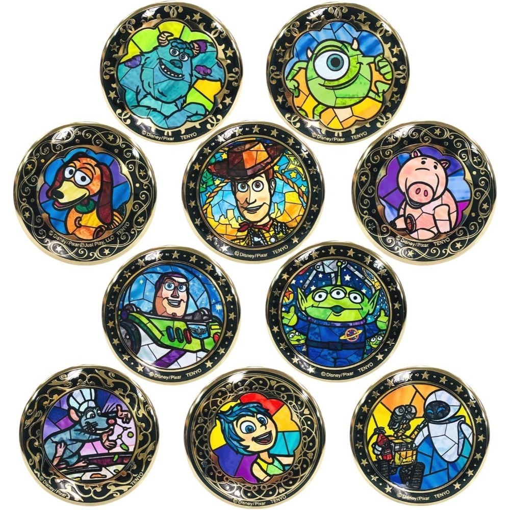 皮克斯 第1彈24K鍍金金屬徽章盲盒（10入/盒）