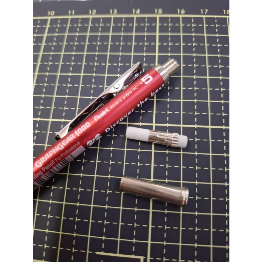 Pentel飛龍 GRAPHGEAR 1000 製圖 金屬筆身 鉛筆 XPG1015 0.5mm 筆尖可收 筆夾式 日本-細節圖2