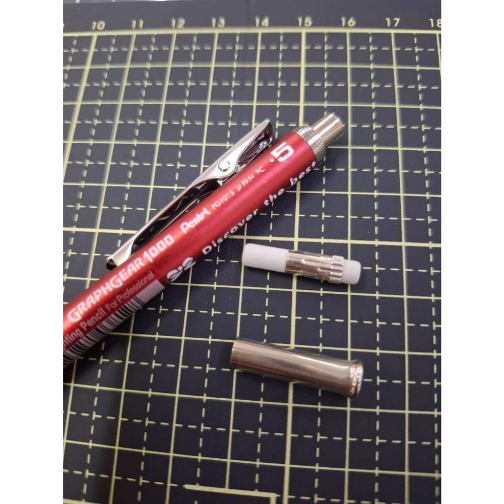 Pentel飛龍 GRAPHGEAR 1000 製圖 金屬筆身 鉛筆 XPG1015 0.5mm 筆尖可收 筆夾式 日本-細節圖2