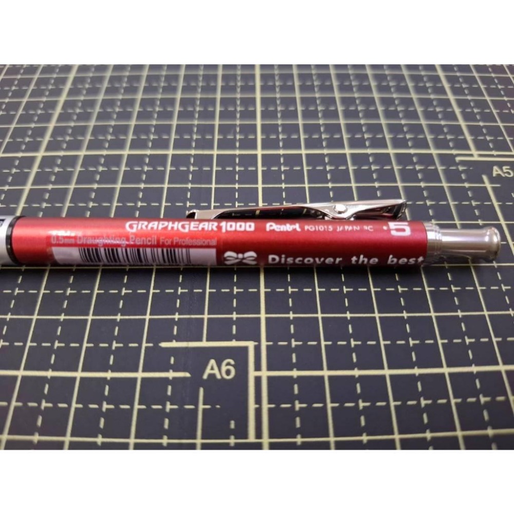 Pentel飛龍 GRAPHGEAR 1000 製圖 金屬筆身 鉛筆 XPG1015 0.5mm 筆尖可收 筆夾式 日本-細節圖3