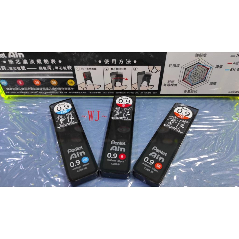 飛龍 Pentel C283 C287 C285 C289 HB 2B 4B 自動筆芯 0.3 0.5 0.7 0.9-細節圖6