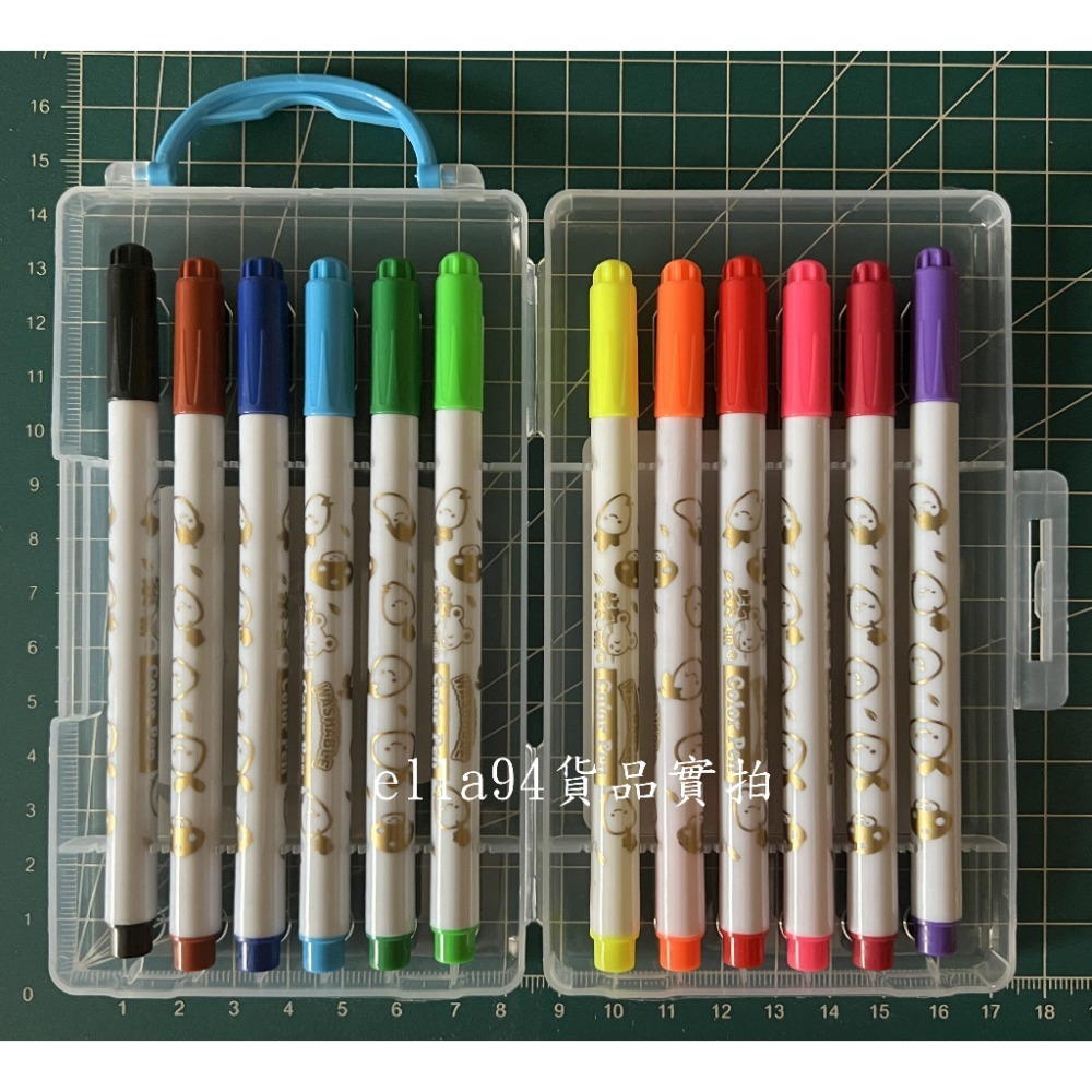 志志賣場-12色彩色筆 (細)  可水洗12色彩色筆  12色盒裝彩色筆(細)-細節圖2